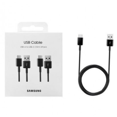 CAVO DATI/CARICA PER SMARTPHONE TYPE-C 1.5MT SAMSUNG CONFEZIONE DA 2PZ BLACK