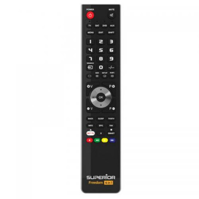 TELECOMANDO UNIVERSALE PER TV SUPERIOR FREEDOM USB 4IN1 BLACK